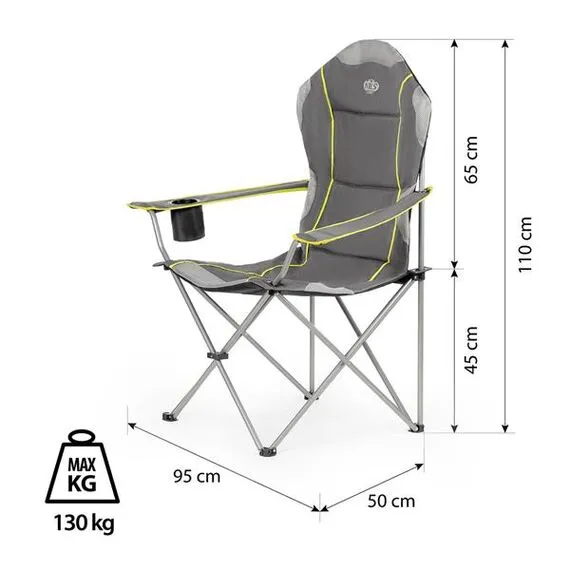 NC3080 KRZESŁO TURYSTYCZNE SZARE NILS CAMP, 19 zdjęcie