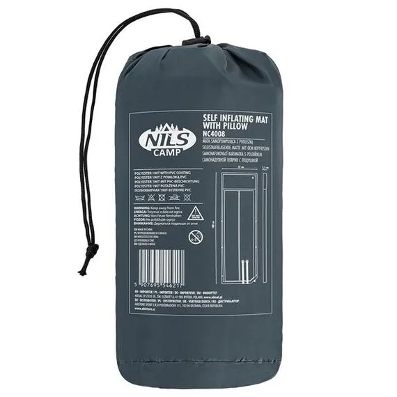 NILS CAMP mata turystyczna samopompująca 188x57cm NC4008 szara, Kolor: antracyt, Waga: 1, 15 zdjęcie