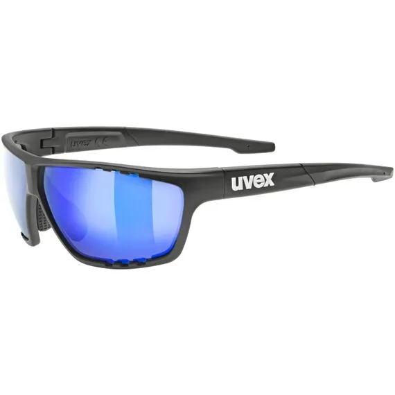UVEX Okulary rowerowe sportstyle 706 (53/2/006/2716/UNI) czarno-niebieskie, Kolor: niebieski, Rozmiar: one size