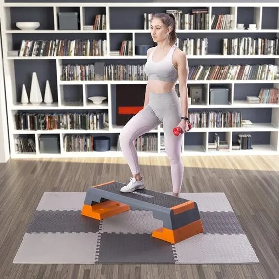 HMS mata typu puzzle pod sprzęt do ćwiczeń 9 elementów MP12 szare, Kolor: l.gray, Waga: 0,8, 11 zdjęcie