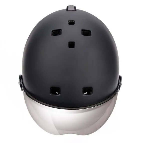 METEOR kask narciarski z przyłbicą męski regulowany Falven czarny, Kolor: czarny, Rozmiar: 53-55, 4 zdjęcie