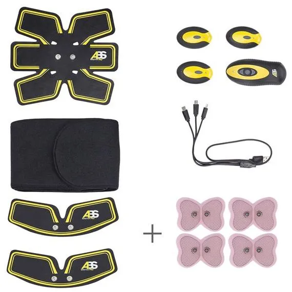 HMS ABS MASTER PRO ELEKTROSTYMULATOR MIĘŚNI NN, Kolor: czarny/żółty