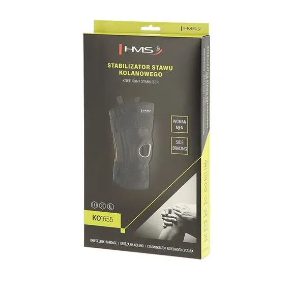 HMS KO1655 STABILIZATOR STAWU KOLANOWEGO, Kolor: czarny/pomarańczowy, Rozmiar: S, 6 zdjęcie