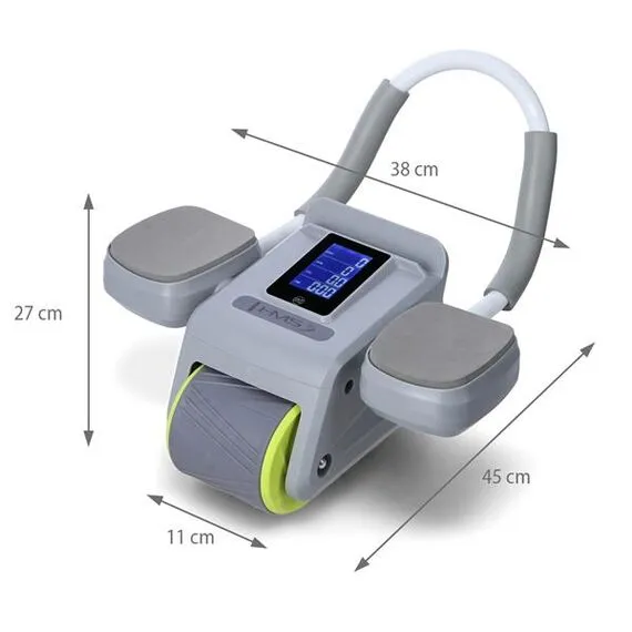 HMS KA08 GRAY ABS AUTOMATYCZNE KOŁO DO ĆWICZEŃ MIĘŚNI BRZUCHA Z WYŚWIETLACZEM LCD I ŁADOWANIEM, Kolor: szary, 10 zdjęcie