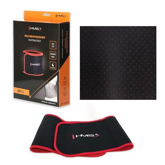 HMS BR163 PAS NA BRZUCH WYSZCZUPLAJĄCY BLACK-RED ONE SIZE, 2 zdjęcie