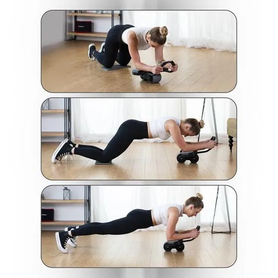 HMS KA10 BLACK KÓŁKO ABS AUTOMATYCZNE KOŁO DO ĆWICZEŃ MIĘŚNI BRZUCHA Z PODPARCIEM, 11 zdjęcie