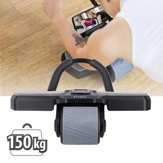 HMS KA10 BLACK KÓŁKO ABS AUTOMATYCZNE KOŁO DO ĆWICZEŃ MIĘŚNI BRZUCHA Z PODPARCIEM, 13 zdjęcie