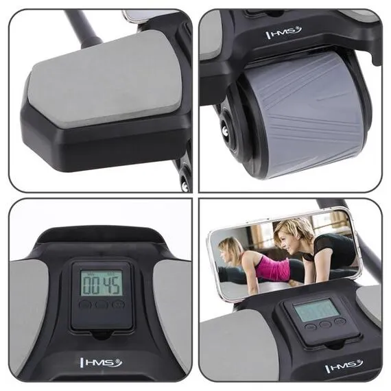 HMS KA10 BLACK KÓŁKO ABS AUTOMATYCZNE KOŁO DO ĆWICZEŃ MIĘŚNI BRZUCHA Z PODPARCIEM, 15 zdjęcie