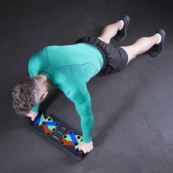 HMS uchwyty do pompek wielofunkcyjna deska do ćwiczeń PU10, Kolor: czerwony, 2 zdjęcie