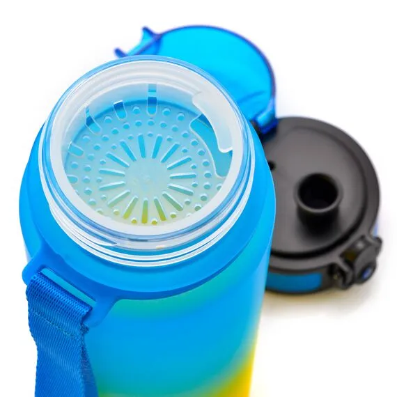 Meteor bidon tritanowy sportowy 500 ml niebieski/żółty, 3 zdjęcie