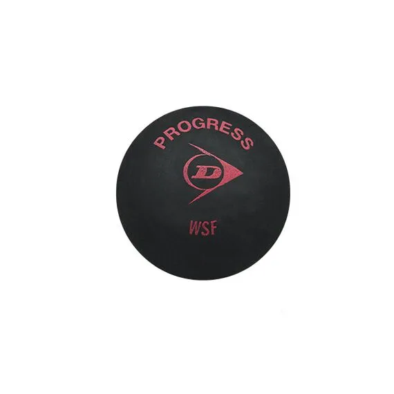 DUNLOP PROGRESS piłeczki do squasha 12 sztuk czarne, Kolor: czarny, Waga: 0,2