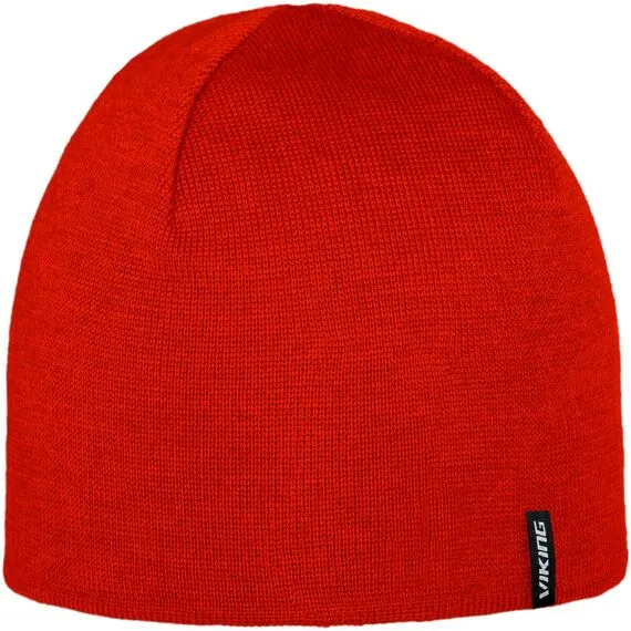 VIKING NOMRA 2.0 czapka zimowa unisex z wełny merino czerwona, Kolor: czerwony, Waga: 0.2