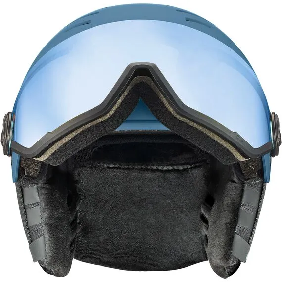 UVEX WANTED VISOR kask narciarski z technologią hardshell niebieski, Kolor: niebieski, Rozmiar: 54-58, 5 zdjęcie