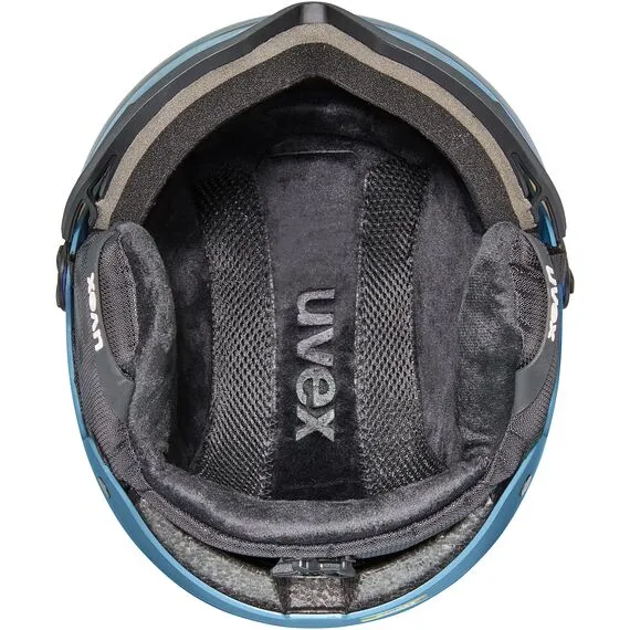 UVEX WANTED VISOR kask narciarski z technologią hardshell niebieski, Kolor: niebieski, Rozmiar: 54-58, 4 zdjęcie