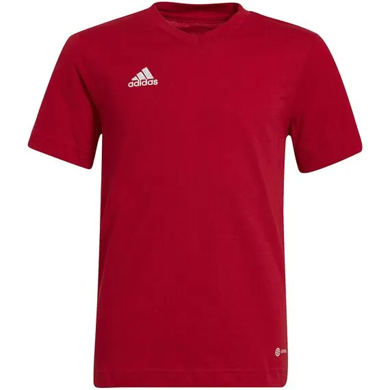 ADIDAS koszulka treningowa chłopięca t-shirt do ćwiczeń Entrada HC0447 biała, Kolor: czerwony, Waga: 0.2, Rozmiar: 164