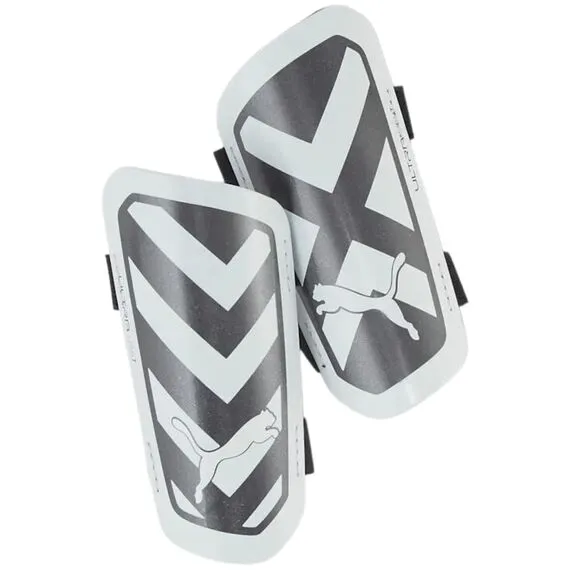 PUMA ochraniacze piłkarskie Ultra Light Strap 030875-03 białe/czarne, Kolor: czarny, Waga: 0.2, Rozmiar: L