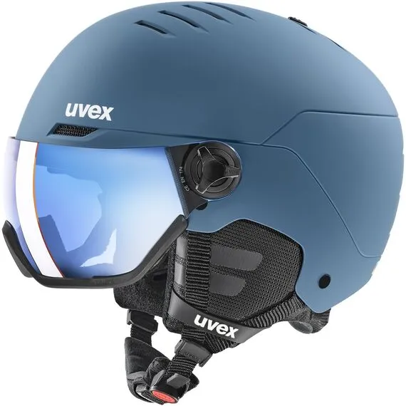 UVEX WANTED VISOR kask narciarski z technologią hardshell niebieski, Kolor: niebieski, Rozmiar: 59-61