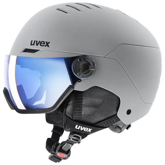 UVEX WANTED VISOR kask narciarski z technologią hardshell szary, Kolor: szary, Rozmiar: 56-58
