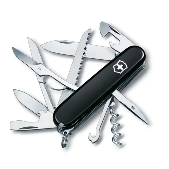 VICTORINOX scyzoryk  Huntsman 91mm Celidor czarny, Kolor: czarny