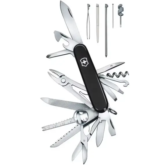 VICTORINOX scyzoryk SwissChamp 91mm Celidor czarny, Kolor: czarny, 2 zdjęcie