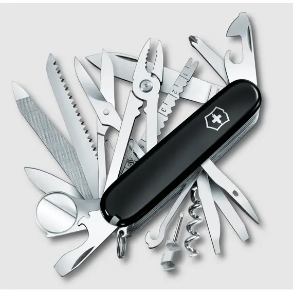 VICTORINOX scyzoryk SwissChamp 91mm Celidor czarny, Kolor: czarny, 8 zdjęcie