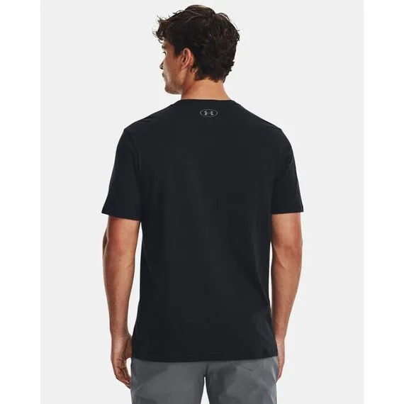 UNDER ARMOUR t-shirt męski koszulka bawełniana sportowa BIG LOGO czarna, Kolor: czarny, Rozmiar: S, 2 zdjęcie