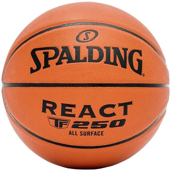 SPALDING piłka do koszykówki REACT TF-250 pomarańczowa, Kolor: pomarańczowy, Rozmiar: 7 SPALDING piłka do koszykówki REACT TF-250 pomarańczowa, Kolor: pomarańczowy, Rozmiar: 7