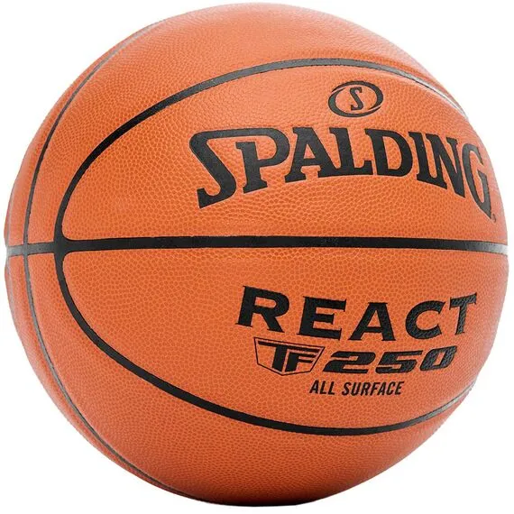 SPALDING piłka do koszykówki REACT TF-250 pomarańczowa, Kolor: pomarańczowy, Rozmiar: 7, 2 zdjęcie SPALDING piłka do koszykówki REACT TF-250 pomarańczowa, Kolor: pomarańczowy, Rozmiar: 7, 2 zdjęcie