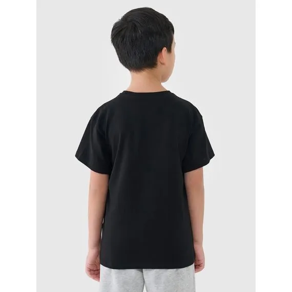 4F koszulka bawełniana t-shirt dla chłopca 4FJWMM00TTSHM2331 czarna, Kolor: czarny, Rozmiar: 146, 4 zdjęcie