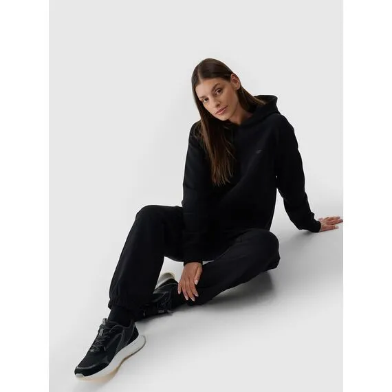 4F bluza damska bawełniana z kapturem 4FWMM00TSWSF1764 czarna, Kolor: czarny, Rozmiar: M, 4 zdjęcie