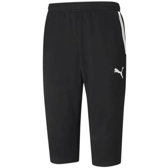 PUMA spodnie piłkarskie męskie 3/4 treningowe teamLIGA czarne, Kolor: czarny, Rozmiar: S