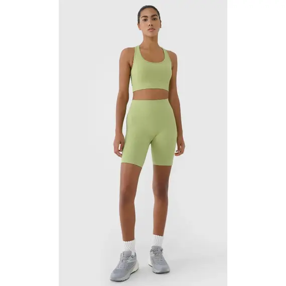 4F legginsy krótkie damskie do ćwiczeń 4FRSS25TFSTF022 zielone, Kolor: zielony, Rozmiar: M/L, 5 zdjęcie 4F legginsy krótkie damskie do ćwiczeń 4FRSS25TFSTF022 zielone, Kolor: zielony, Rozmiar: M/L, 5 zdjęcie