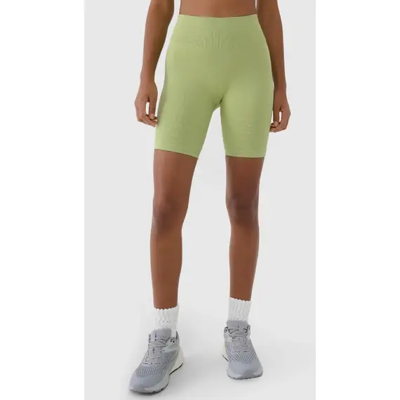 4F legginsy krótkie damskie do ćwiczeń 4FRSS25TFSTF022 zielone, Kolor: zielony, Rozmiar: M/L, 4 zdjęcie 4F legginsy krótkie damskie do ćwiczeń 4FRSS25TFSTF022 zielone, Kolor: zielony, Rozmiar: M/L, 4 zdjęcie