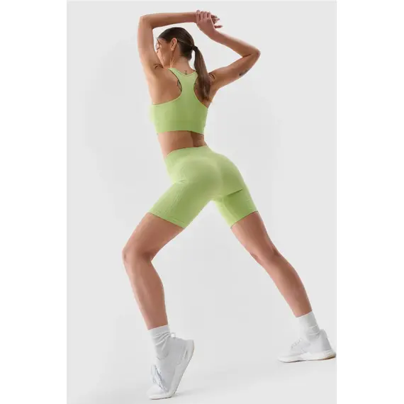 4F legginsy krótkie damskie do ćwiczeń 4FRSS25TFSTF022 zielone, Kolor: zielony, Rozmiar: M/L, 2 zdjęcie 4F legginsy krótkie damskie do ćwiczeń 4FRSS25TFSTF022 zielone, Kolor: zielony, Rozmiar: M/L, 2 zdjęcie