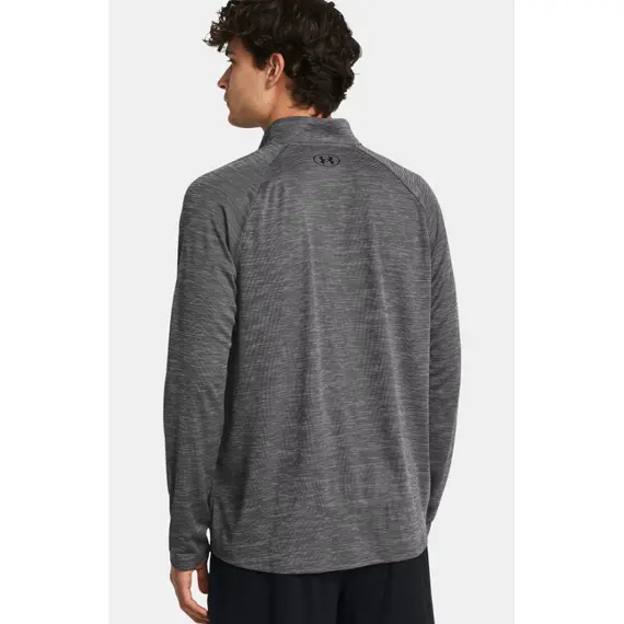 UNDER ARMOUR koszulka z długim rękawem longsleeve z zamkiem UA Tech szara, Kolor: szary, Rozmiar: L, 5 zdjęcie