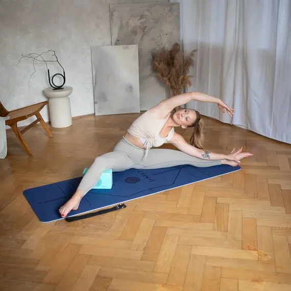 HMS kostka do jogi rozciągania fitness KJ02 miętowa, Kolor: niebieski, Rozmiar: one size, 4 zdjęcie