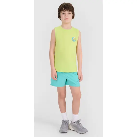 4F koszulka dziecięca bezrękawnik dla chłopca 4FJWSS25TSLEM162 zielona, Kolor: zielony, Rozmiar: 152, 6 zdjęcie