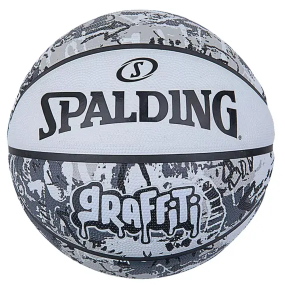 SPALDING piłka do koszykówki GRAFFITI szara, Kolor: szary, Rozmiar: 7