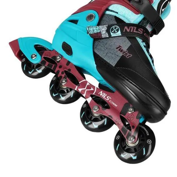 NILS EXTREME rolki rekreacyjne z kauczukowymi kołami NA13810 TWIST, Kolor: niebieski, Rozmiar: 31-34, 5 zdjęcie