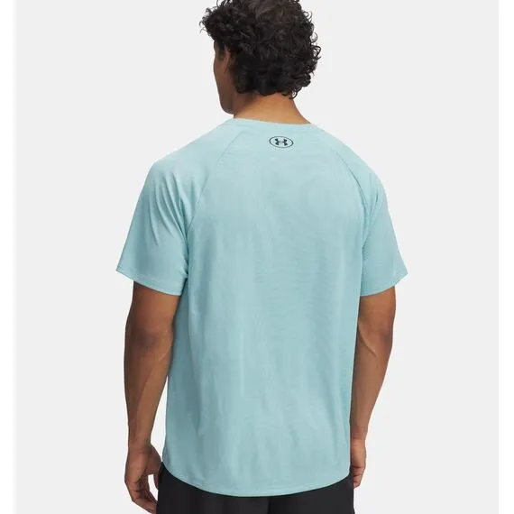 UNDER ARMOUR koszulka treningowa t-shirt męski UA Tech Textured SS niebieska, Kolor: niebieski, Rozmiar: S, 2 zdjęcie