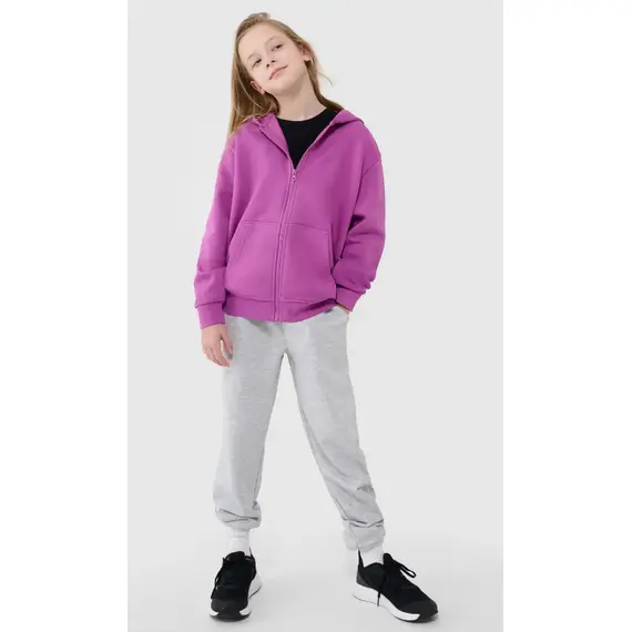 4F bluza rozpinana dla dziewczynki 4FJWSS25TSWSF1853 fioletowa, Kolor: fioletowy, Rozmiar: 164, 3 zdjęcie