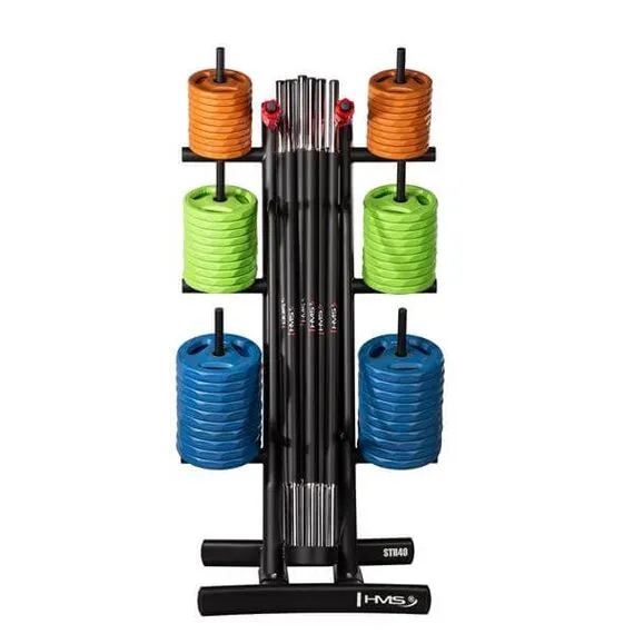 ZESTAW TRAINING PUMP SBP22 SZTANGA 10 x 20 KG (200 KG) + STOJAK STR40 HMS, 7 zdjęcie