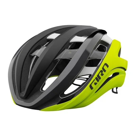 Kask szosowy GIRO AETHER SPHERICAL MIPS matte czarny fade highlight żółty, Kolor: żółty, Rozmiar: S (51–55 cm), 2 zdjęcie