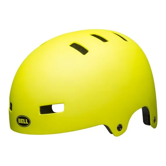 Kask bmx BELL LOCAL matowy żółty hi-viz, Kolor: żółty, Rozmiar: 55-59, 2 zdjęcie