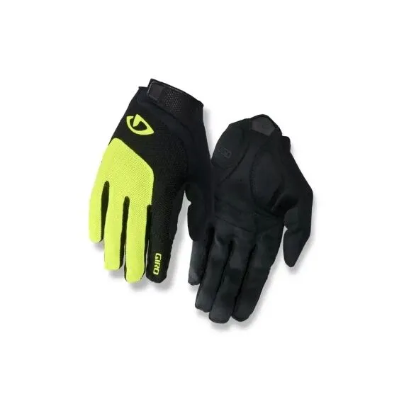 Rękawiczki męskie GIRO BRAVO GEL LF długi palec highlight żółty, Kolor: żółty, Rozmiar: S