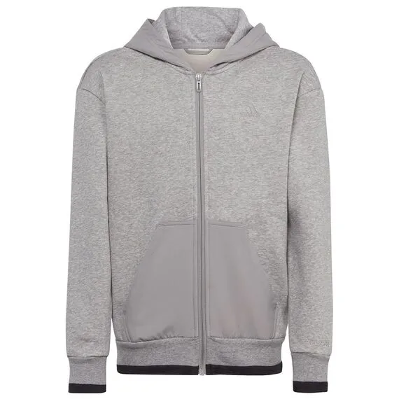 adidas Bluza młodzieżowa Fleece Full-Zip Hoody Jr IC5008, Kolor: szary, Rozmiar: 164 cm adidas Bluza młodzieżowa Fleece Full-Zip Hoody Jr IC5008, Kolor: szary, Rozmiar: 164 cm