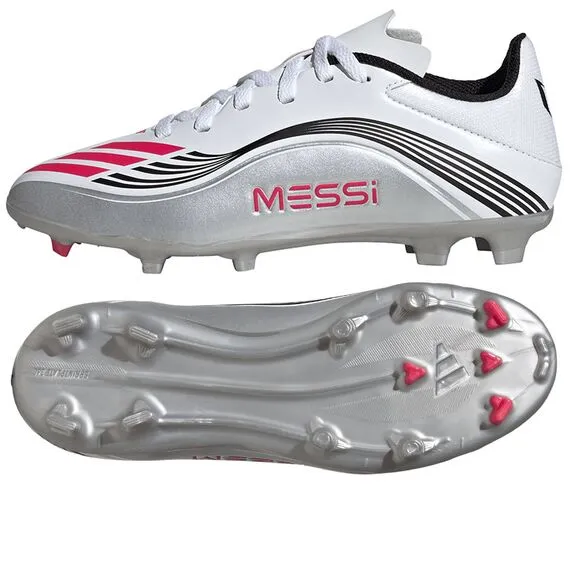 adidas Buty F50 Messi League Jr FG/MG JP7454, Kolor: biały, Rozmiar: 38 2/3