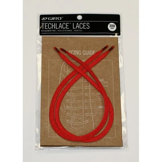 GIRO Sznurówki TECHLACE LACES czerwony, Kolor: czerwony, Rozmiar: 215mm
