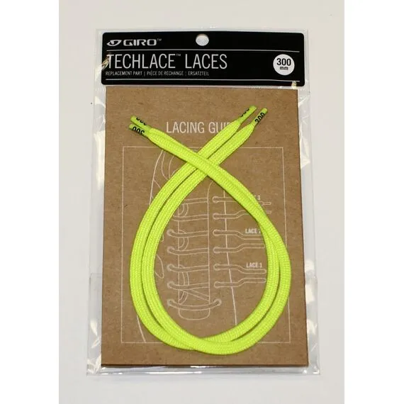 GIRO Sznurówki TECHLACE LACES żółty, Kolor: żółty, Rozmiar: 255mm