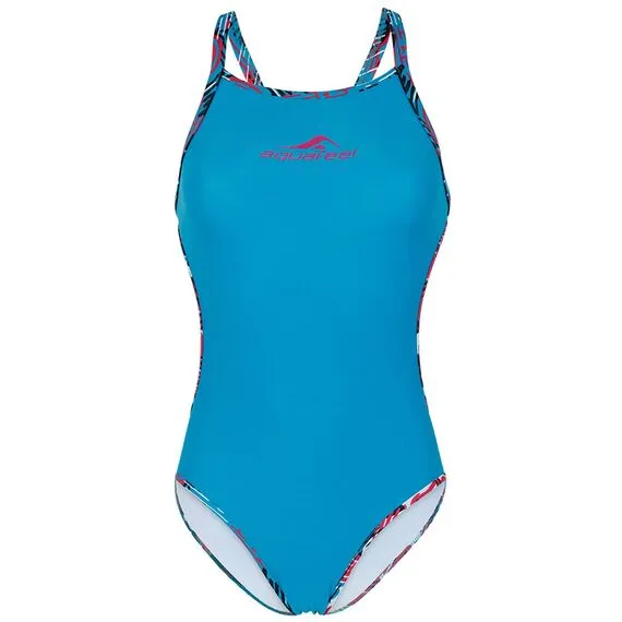 Damski strój kąpielowy Aquafeel V-Back niebieski